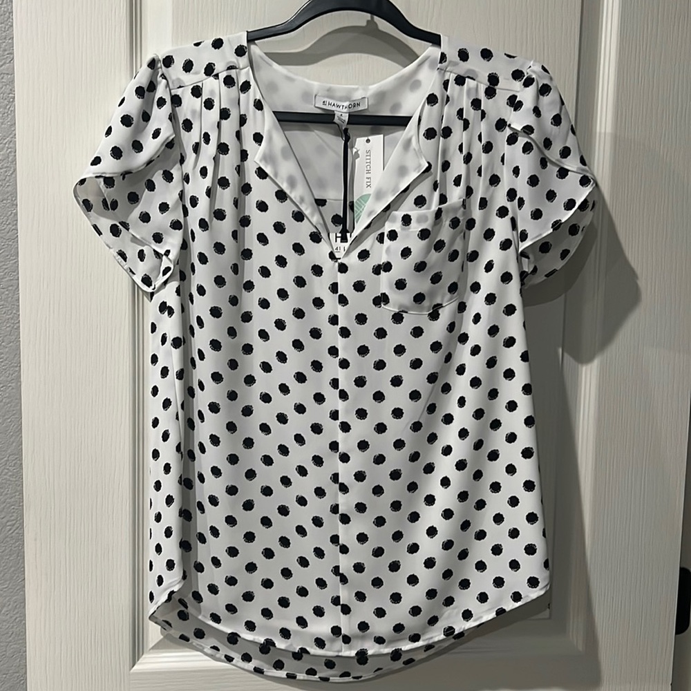 Black/White Blouse